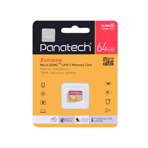 Panatech Extreme Micro SDHC UHS-I Class10 Full HD-64GB (گارانتی آسان سرویس)